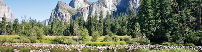 Mountain ranges in Yosemite National Park