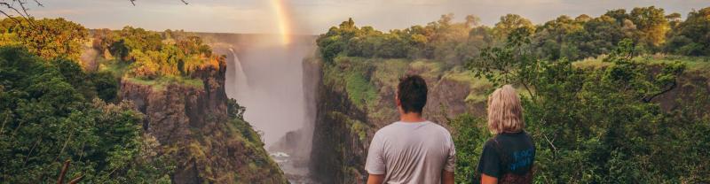 Rainbow in Victoria Falls, Zimbabwe