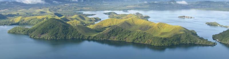 An aerial view of Papua New Guinea