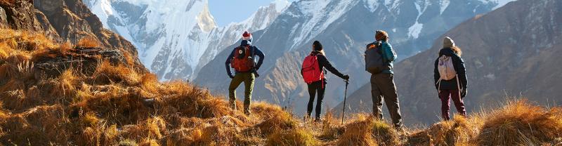 Trekkers in Nepal