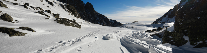 A snowy path in the Tatra Mountains