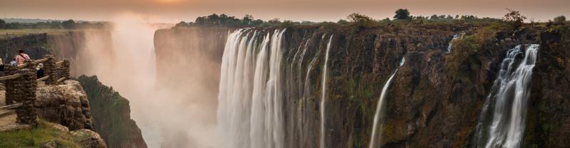 Victoria Falls at sunset, Zambia