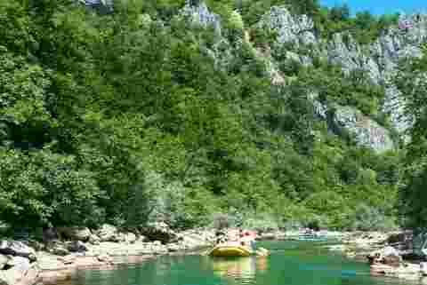 White-water rafting down the Neretva River in Bosnia and Herzegovina 
