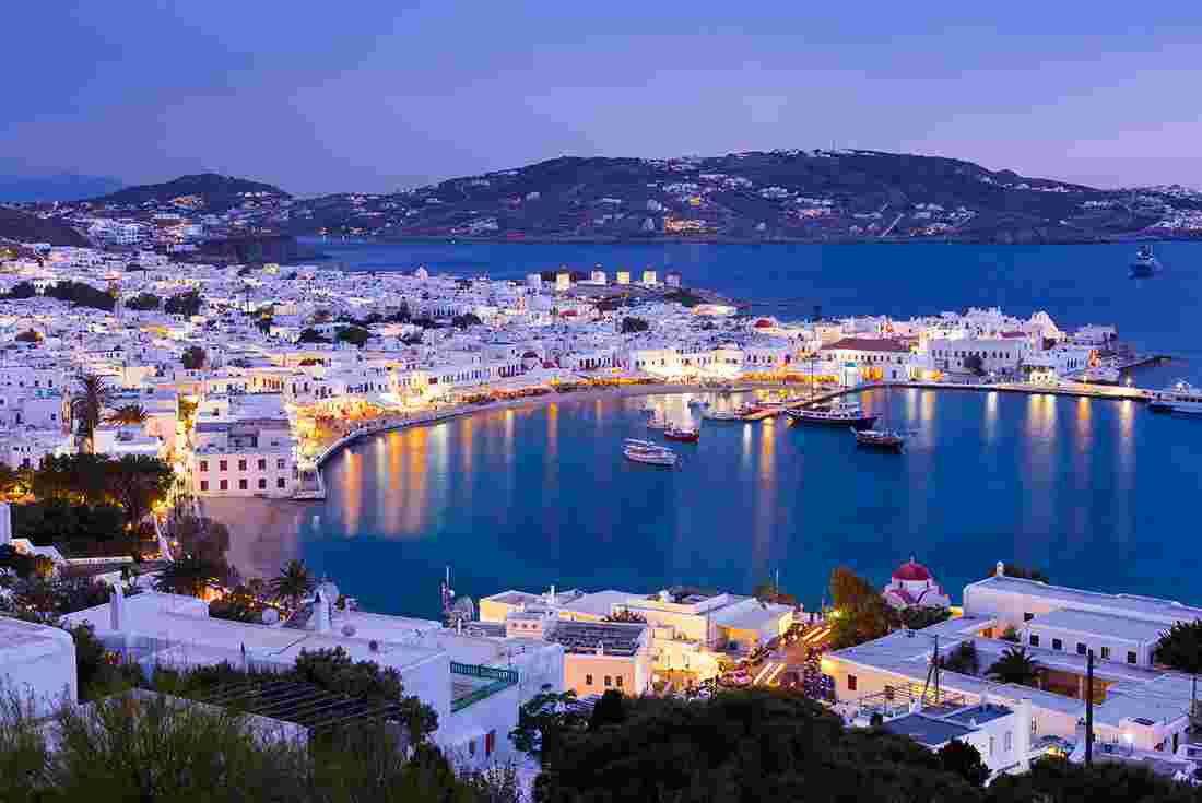 Experience the famous nightlife on Mykonos.