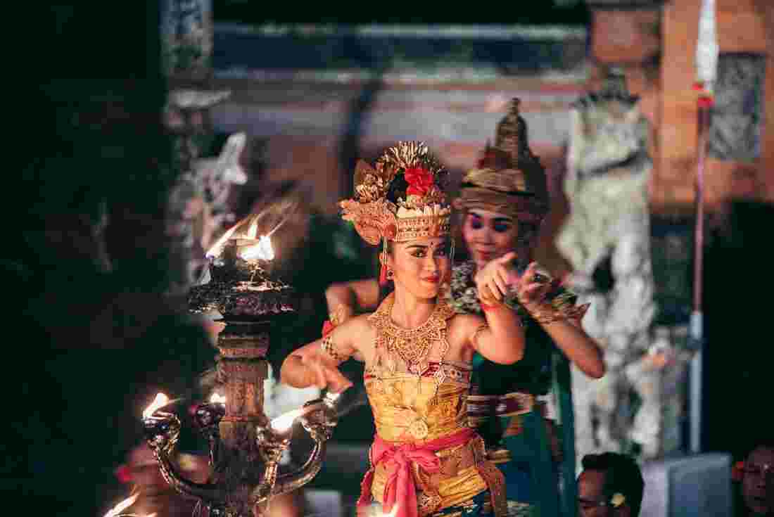 A traditional kecak dance performance in Ubud.
