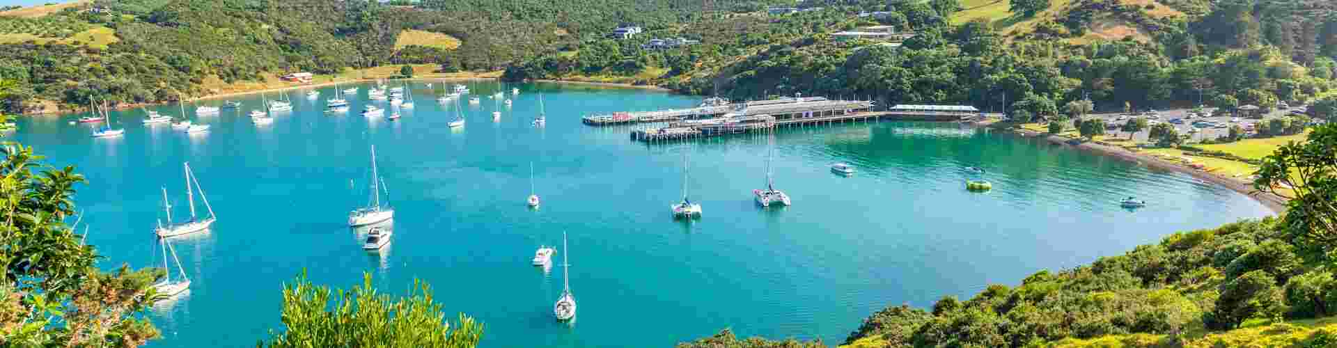 turquoise waters at waiheke island new zealand