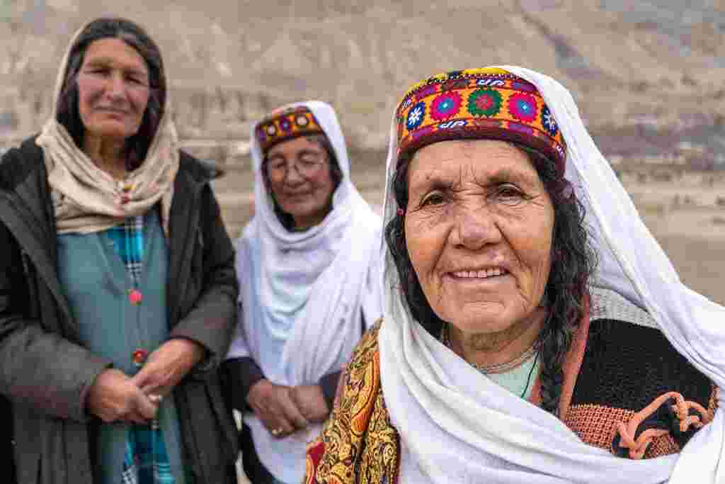 Local women in traditional dress in Chapursan Valley, Pakistan