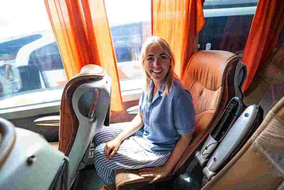 A traveler in a bus, Turkey