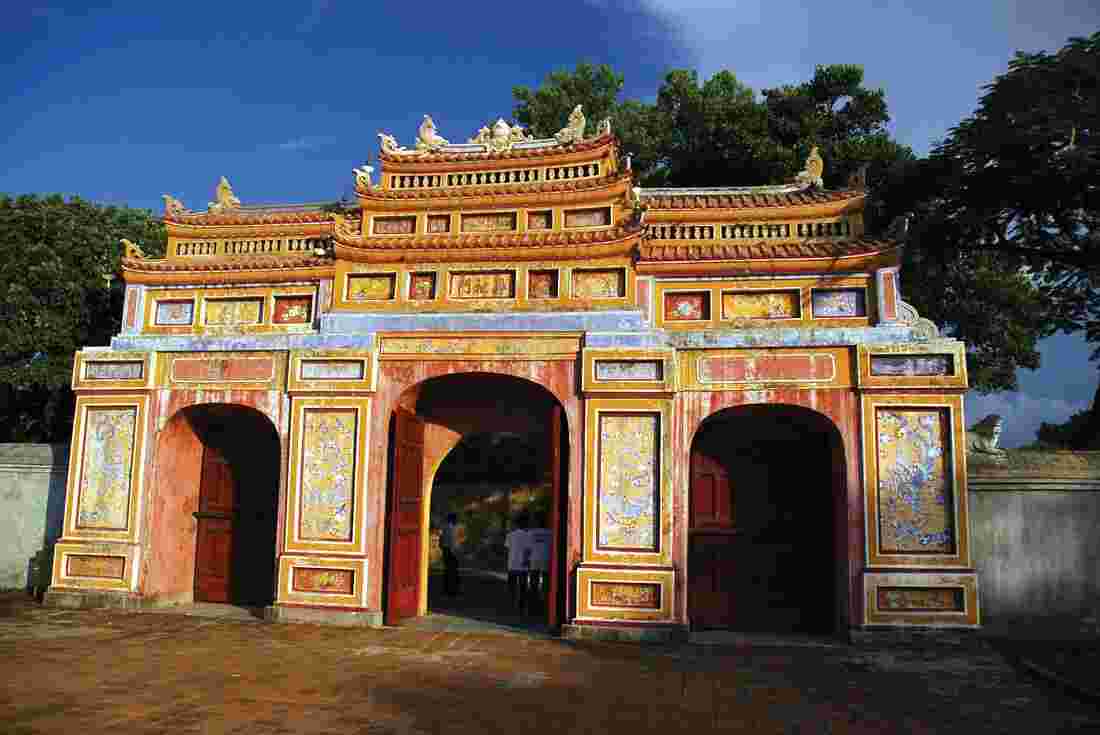A brightly coloured Citadel in Hue, Vietnam 