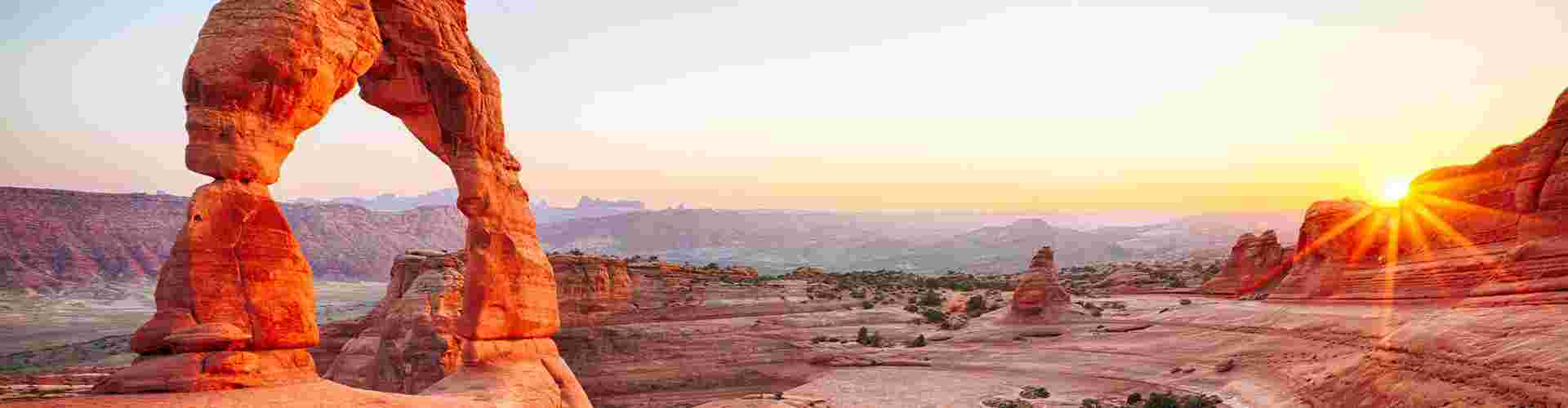 Sunset over Moab near Arches National Park