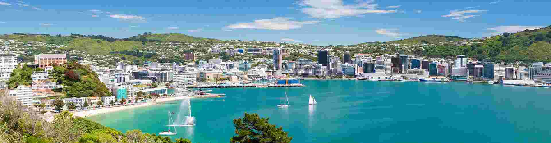 Wellington Harbour on the North Island in New Zealand