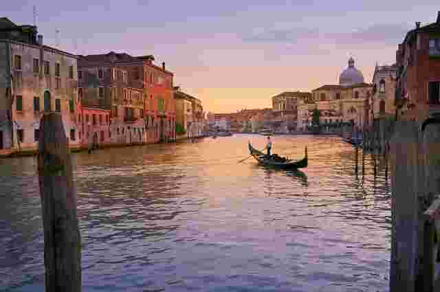 Quiet canals in Venice