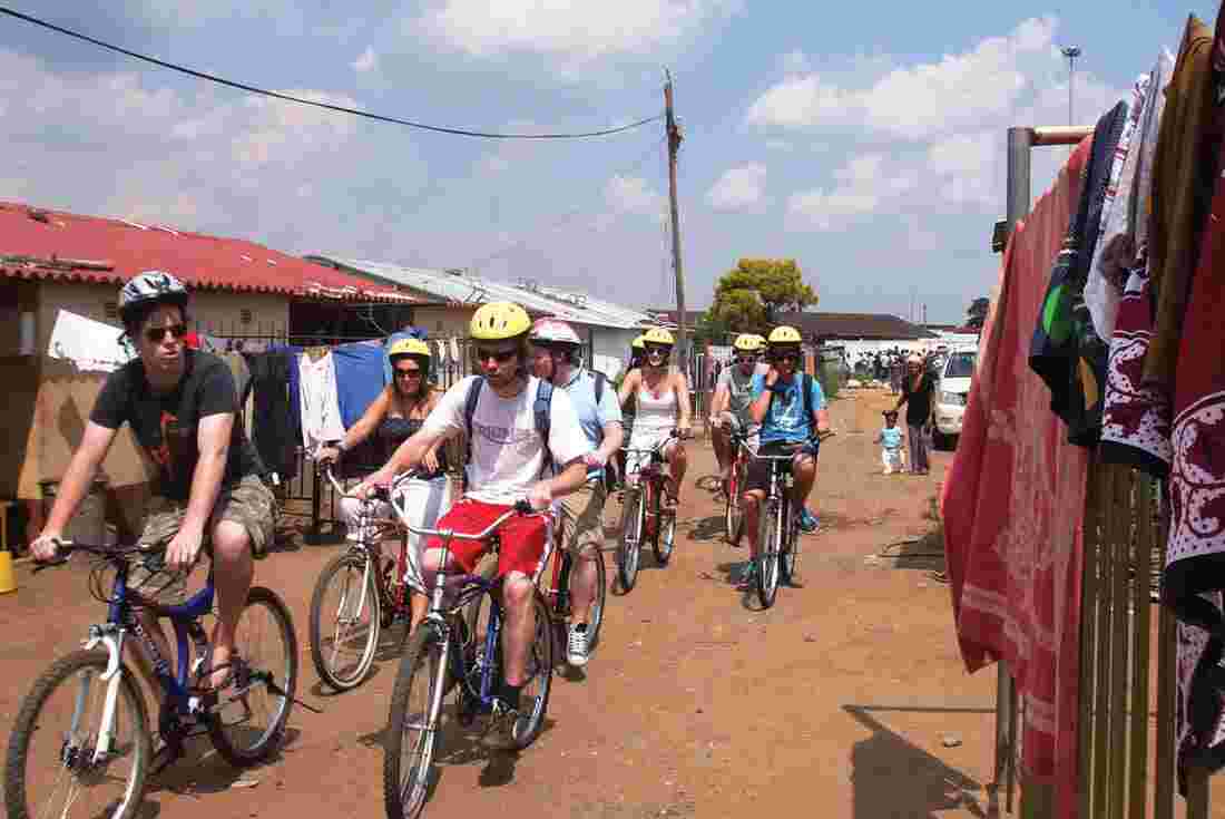 Cycle tour through Soweta, South Africa