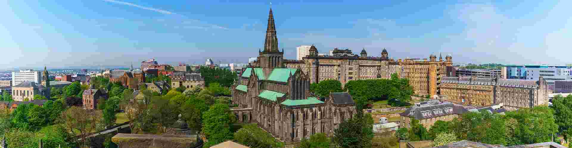 Glasgow's cityscape featuring the Glasgow Cathedral.