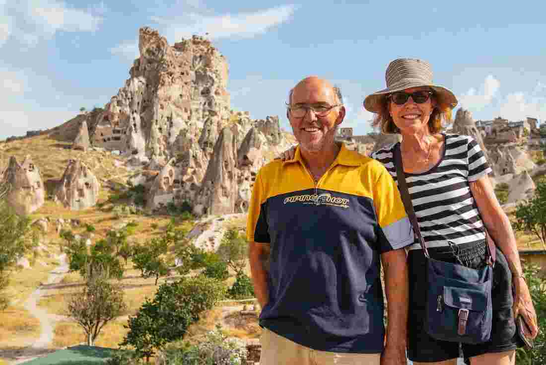 Turkey Cappadocia Travellers with Fairy Chimneys
