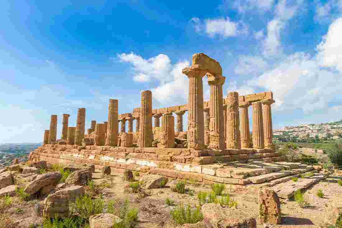 Agrigento archaeological site in Sicily