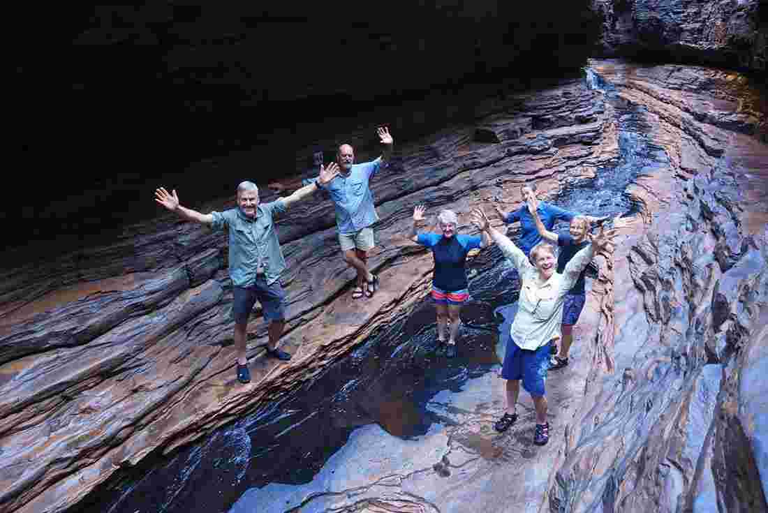 Group in Karijini Gorge, Western Australia