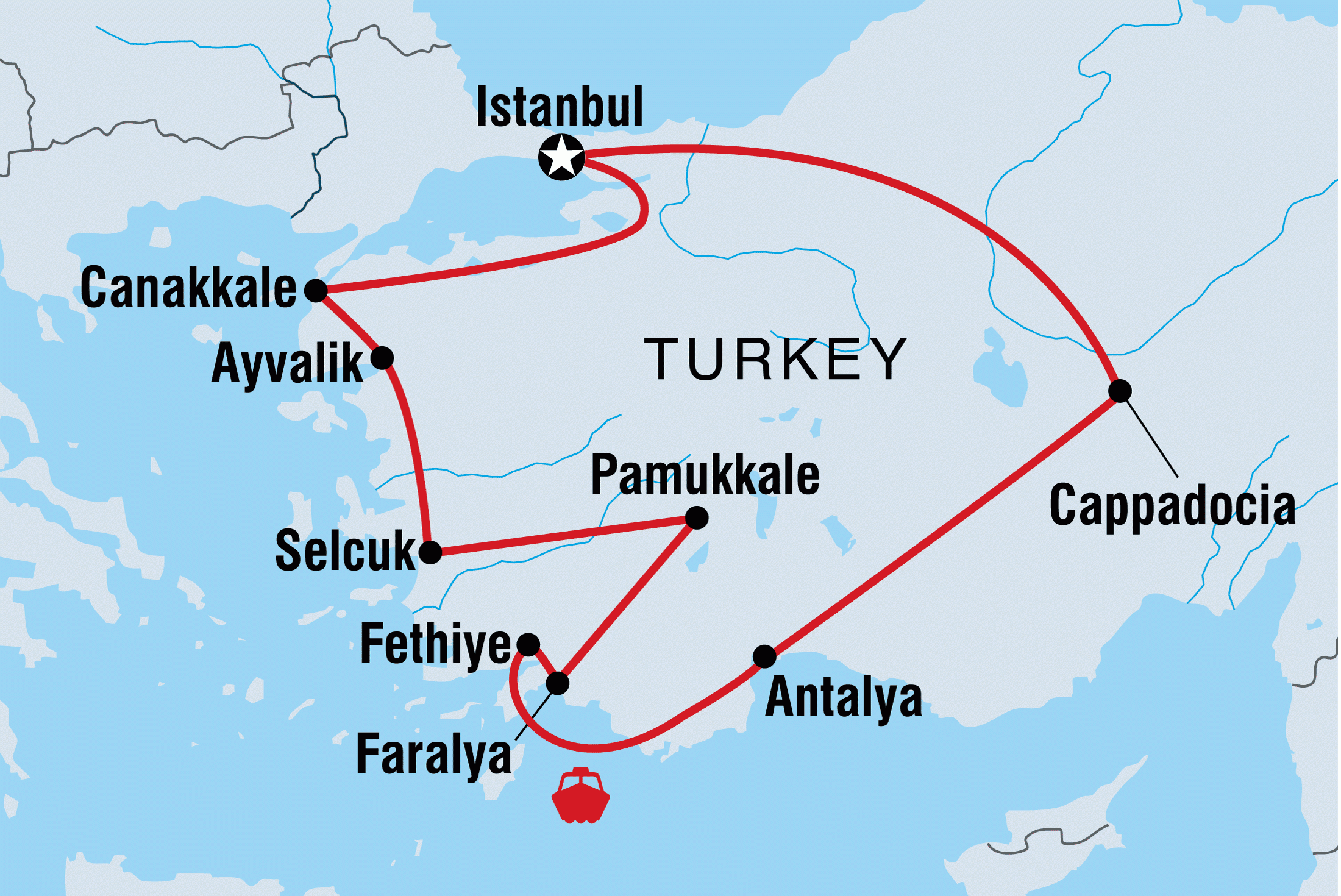 Map of Real Turkey  including Turkey