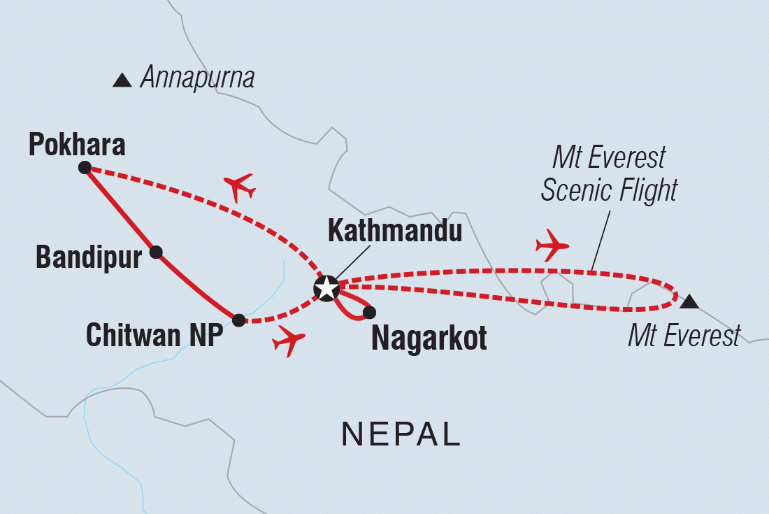 Map of Premium Nepal including Nepal