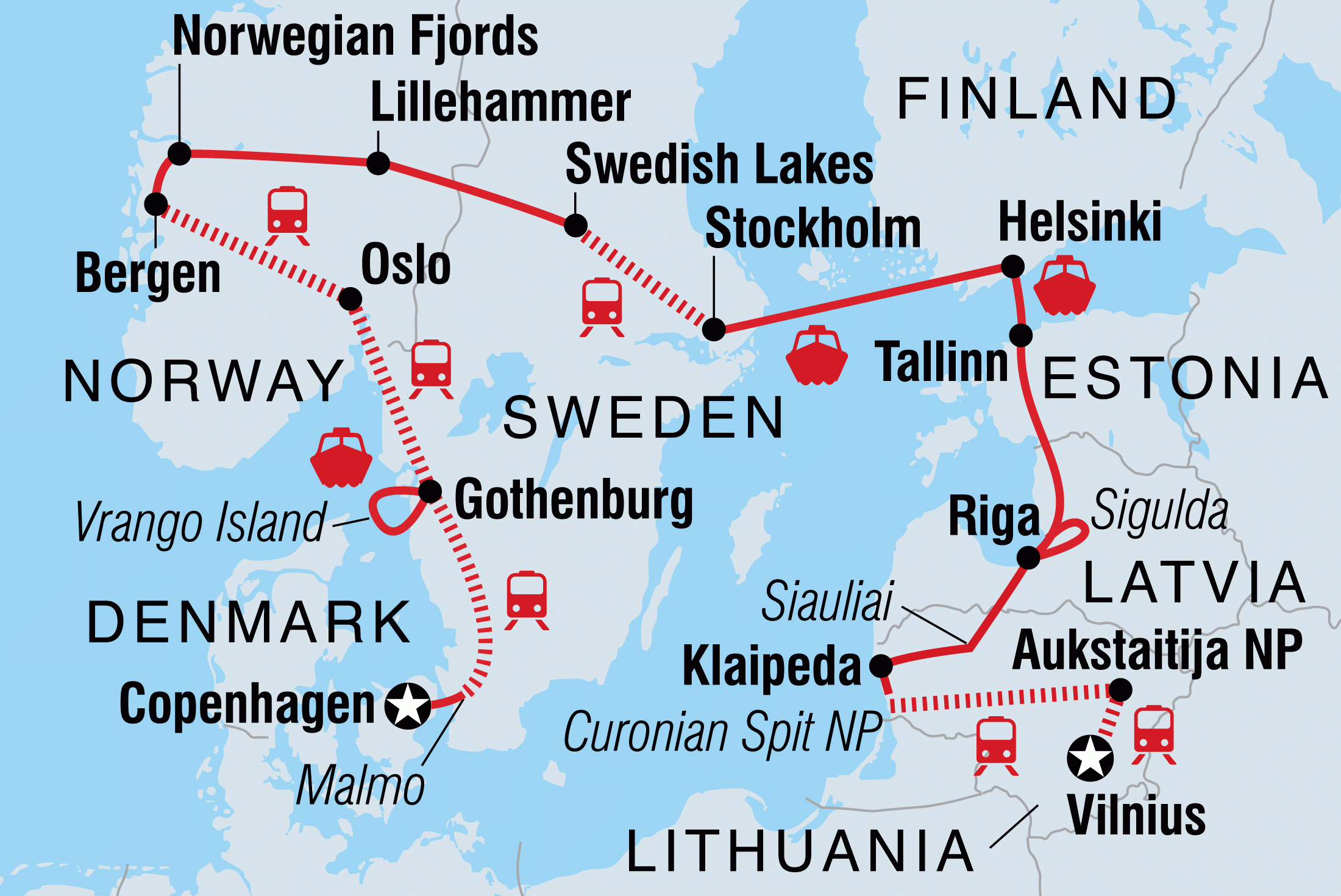 Scandinavia & Baltic States Skandinavien & Baltikum 2nd edition Tram Atlas Northern Europe 