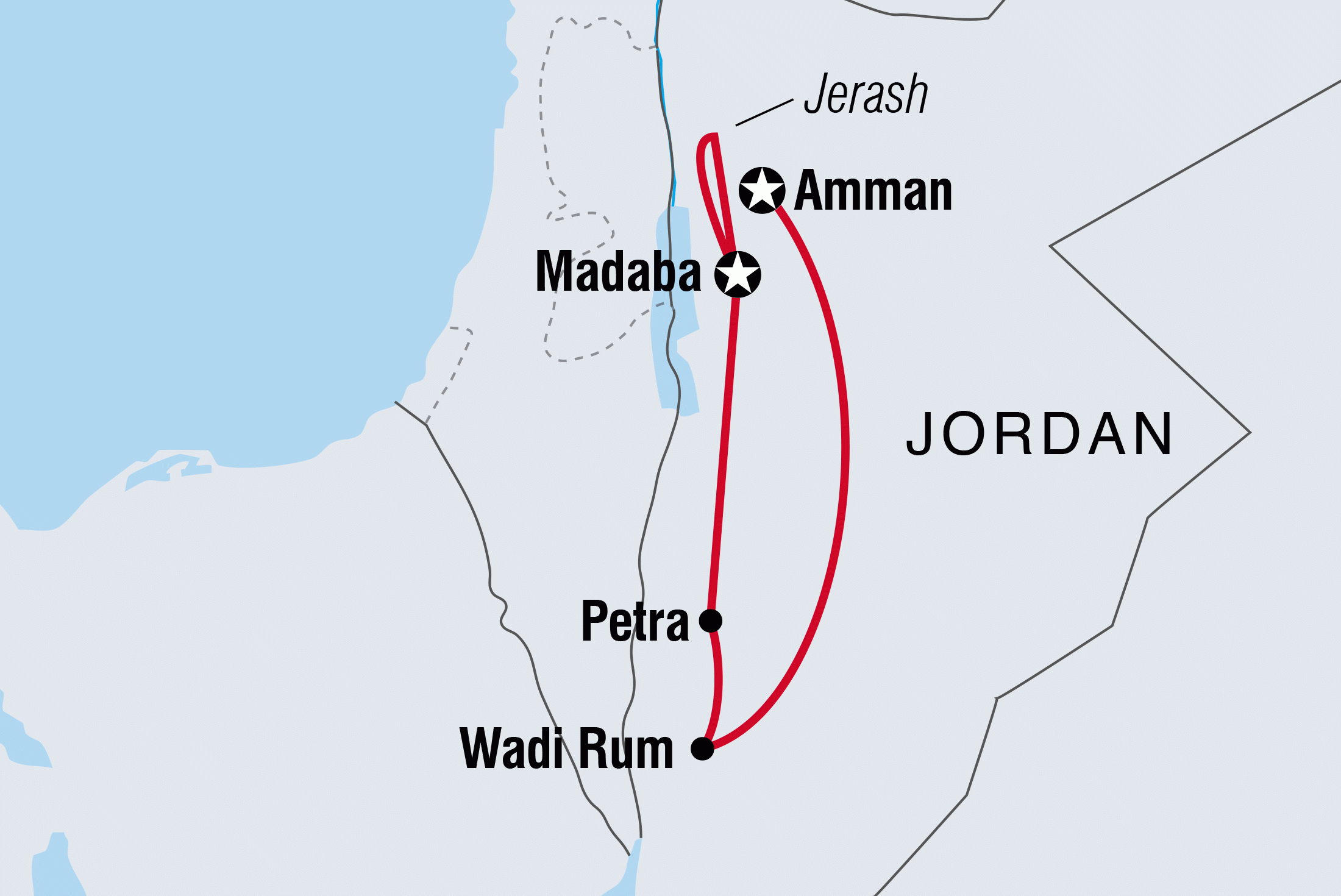 jordan travel itinerary