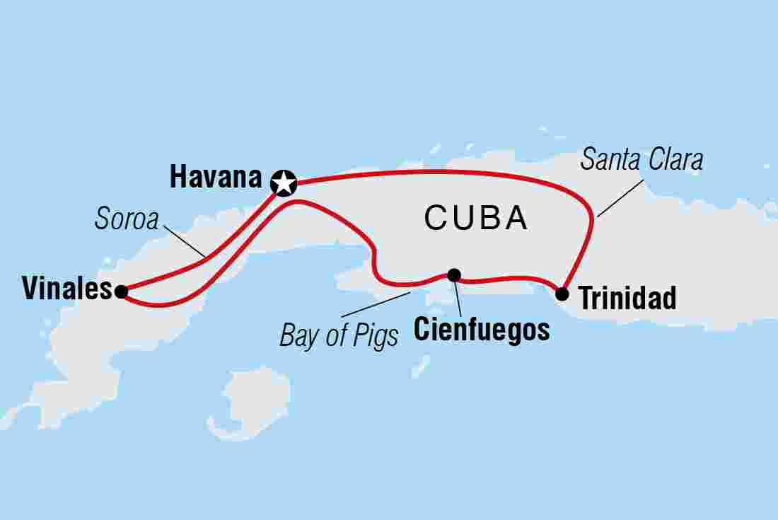 Map of Beautiful Cuba including Cuba