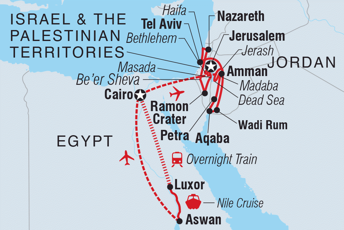 intrepid travel egypt jordan israel