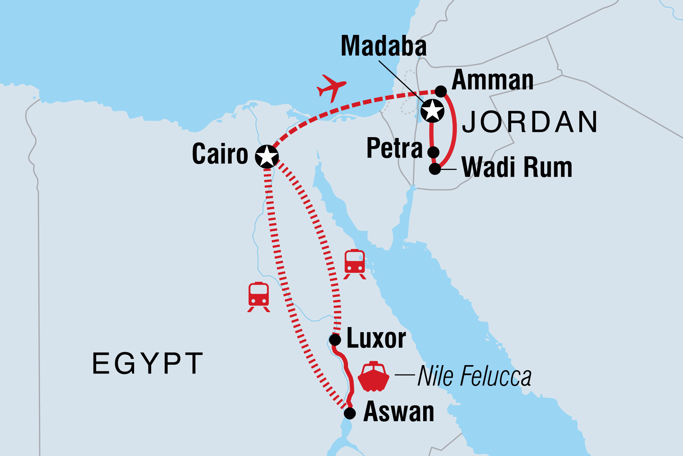 egypt and jordan tours 2023