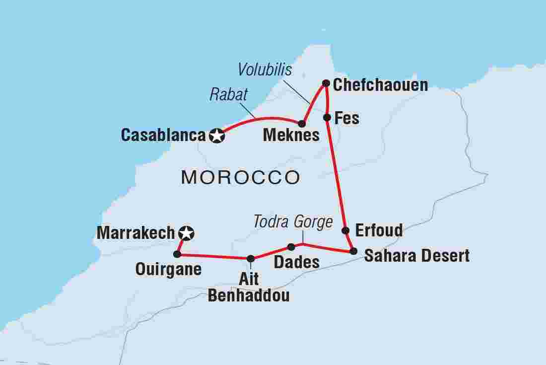 Map of Premium Morocco in Depth including Morocco