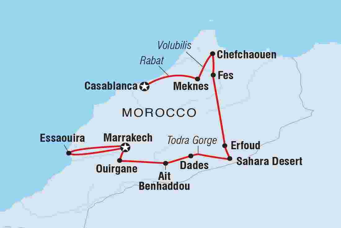 Map of Premium Morocco in Depth with Essaouira including Morocco