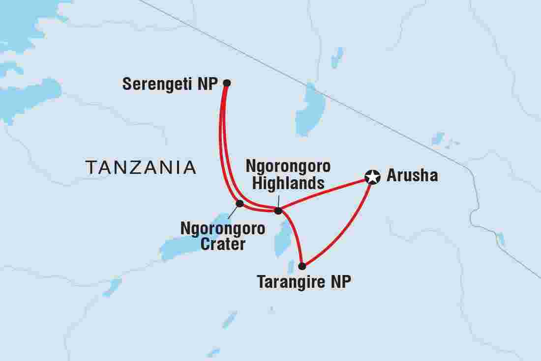 Map of Premium Tanzania including Tanzania, United Republic Of