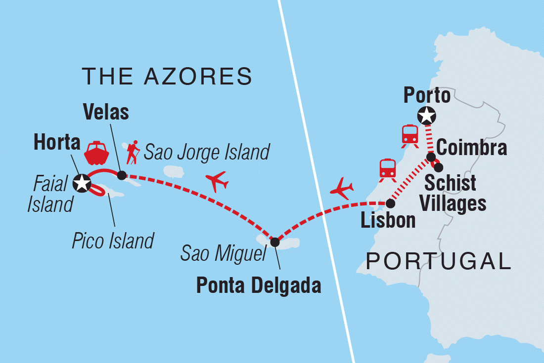 The Azores Portugal Map Portugal & The Azores | Intrepid Travel Us
