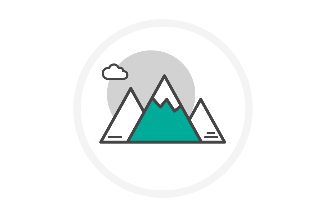 Mountain peak icon