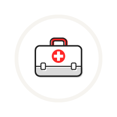 Safe travels suitcase icon