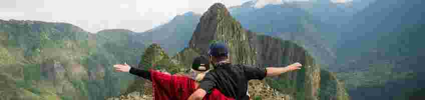 Travellers at Machu Picchu