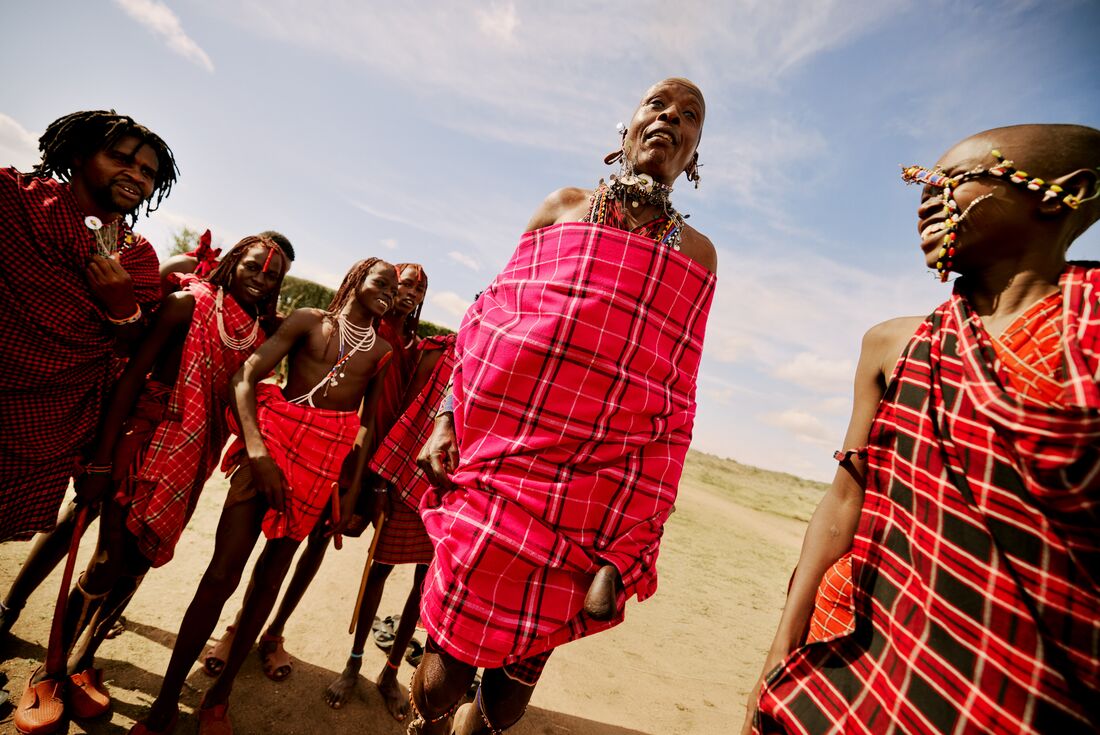 The Adumu, or Maasai jump dance, in Tepesua village of the Loita Hills