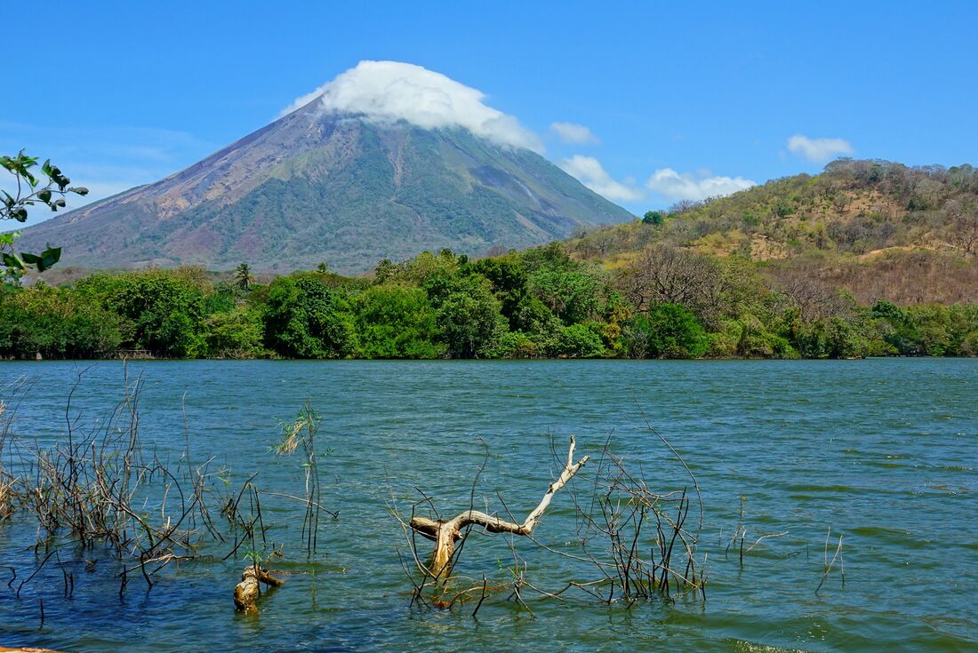 Volcanic landscape of Ometepe Island on Lake Nicaragua