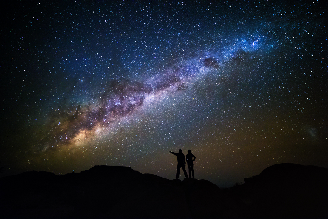 See the night sky in the distant darkness of Sesriem Namibia