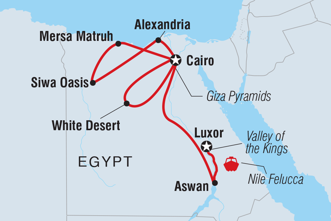 Map of Best Of Egypt including Egypt
