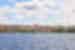 Skyline of the city Ostersund seen from across the water in Sweden