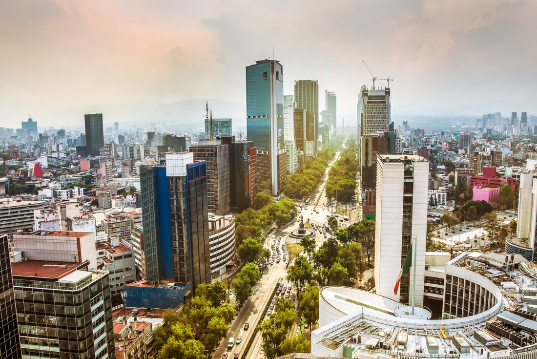 View of Mexico city skyline