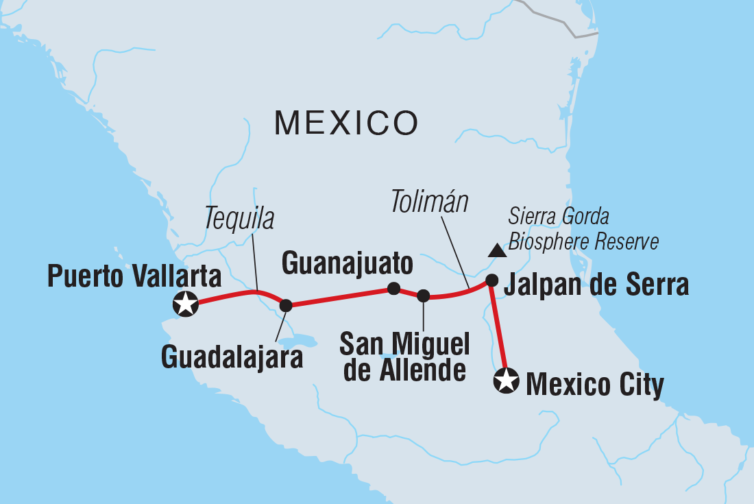 Map of Central Mexico And The Sierra Gorda including Mexico