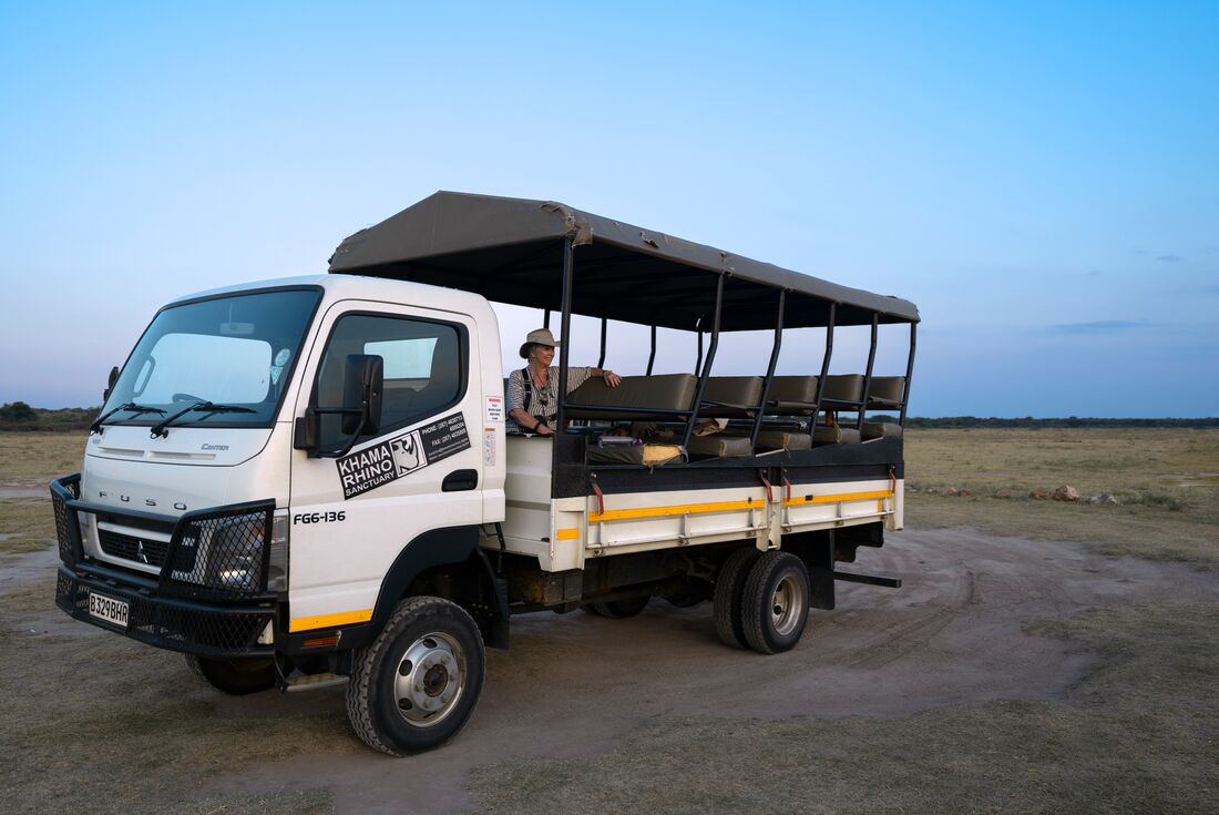 Game vehicle at Khama Rhino Sanctuary