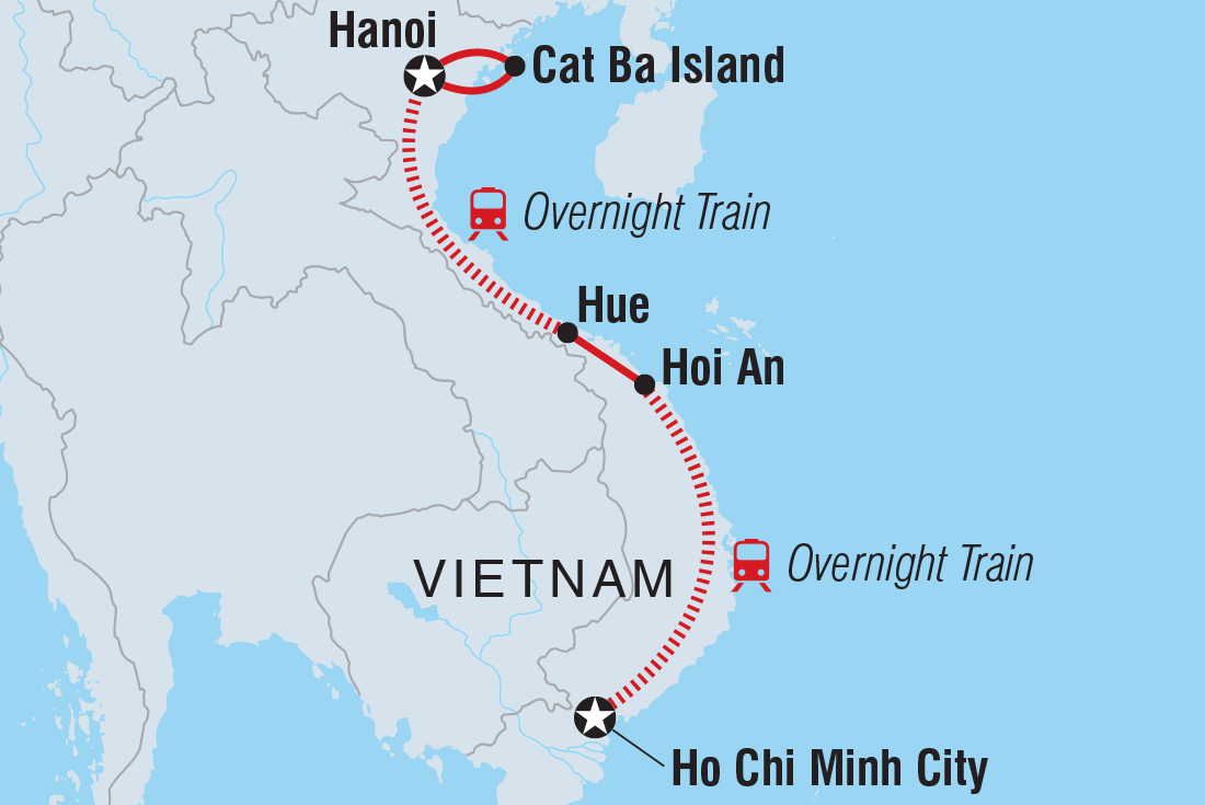 Map of Vietnam Discovery including Vietnam