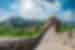 The Great Wall of China sprawling over hilltops