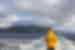 Picturesque coast of Norway from Trondheim ferry in central Norway