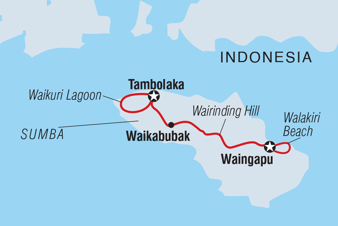 Map of Indonesia: Sumba Island Discovery including Indonesia