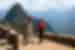 Local Leader walking with group at Machu Picchu in Peru
