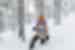 Guide walks through snow in Finland