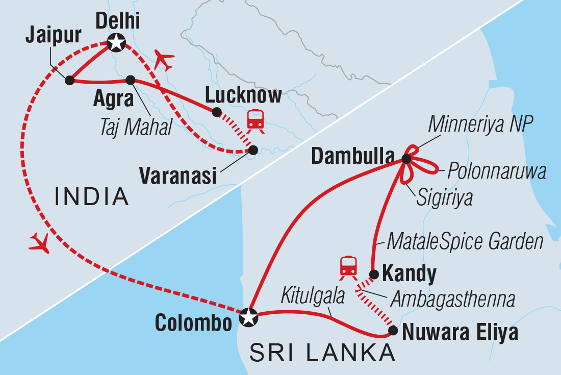 Map of Premium India And Sri Lanka including India and Sri Lanka